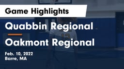 Quabbin Regional  vs Oakmont Regional  Game Highlights - Feb. 10, 2022