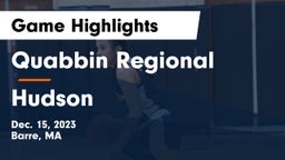 Quabbin Regional  vs Hudson  Game Highlights - Dec. 15, 2023