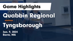 Quabbin Regional  vs Tyngsborough  Game Highlights - Jan. 9, 2024