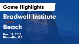 Bradwell Institute vs Beach  Game Highlights - Nov. 19, 2018