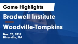 Bradwell Institute vs Woodville-Tompkins Game Highlights - Nov. 20, 2018