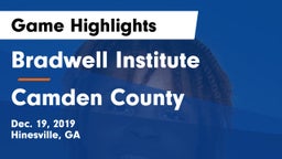 Bradwell Institute vs Camden County  Game Highlights - Dec. 19, 2019