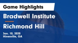 Bradwell Institute vs Richmond Hill  Game Highlights - Jan. 10, 2020