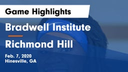 Bradwell Institute vs Richmond Hill  Game Highlights - Feb. 7, 2020
