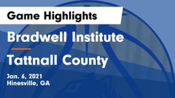 Bradwell Institute vs Tattnall County  Game Highlights - Jan. 6, 2021
