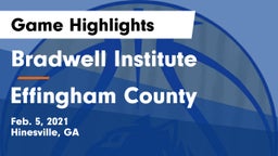 Bradwell Institute vs Effingham County  Game Highlights - Feb. 5, 2021