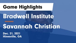 Bradwell Institute vs Savannah Christian Game Highlights - Dec. 21, 2021