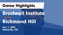 Bradwell Institute vs Richmond Hill Game Highlights - Jan. 7, 2022