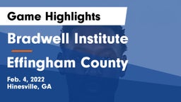 Bradwell Institute vs Effingham County  Game Highlights - Feb. 4, 2022