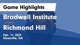 Bradwell Institute vs Richmond Hill  Game Highlights - Feb. 11, 2022