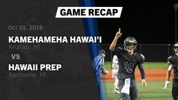 Recap: Kamehameha Hawai'i  vs. Hawaii Prep  2016