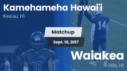 Matchup: Kamehameha Hawai'i vs. Waiakea  2017