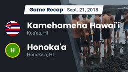 Recap: Kamehameha Hawai'i  vs. Honoka'a  2018