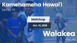 Matchup: Kamehameha Hawai'i vs. Waiakea  2018
