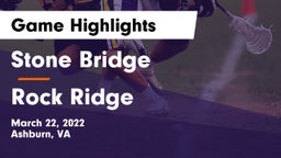 Stone Bridge  vs Rock Ridge Game Highlights - March 22, 2022