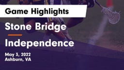 Stone Bridge  vs Independence  Game Highlights - May 3, 2022