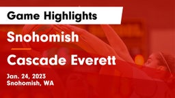 Snohomish  vs Cascade Everett  Game Highlights - Jan. 24, 2023