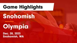 Snohomish  vs Olympia Game Highlights - Dec. 28, 2023