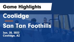 Coolidge  vs San Tan Foothills Game Highlights - Jan. 20, 2022