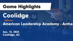 Coolidge  vs American Leadership Academy - Anthem South Game Highlights - Jan. 13, 2023