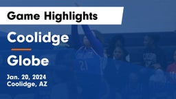 Coolidge  vs Globe  Game Highlights - Jan. 20, 2024