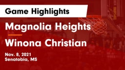 Magnolia Heights  vs Winona Christian  Game Highlights - Nov. 8, 2021