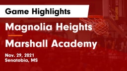 Magnolia Heights  vs Marshall Academy  Game Highlights - Nov. 29, 2021