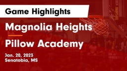 Magnolia Heights  vs Pillow Academy Game Highlights - Jan. 20, 2023