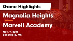 Magnolia Heights  vs Marvell Academy  Game Highlights - Nov. 9, 2023