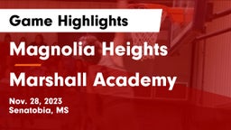 Magnolia Heights  vs Marshall Academy  Game Highlights - Nov. 28, 2023