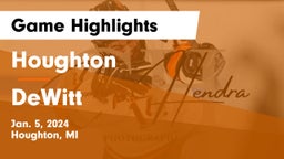 Houghton  vs DeWitt  Game Highlights - Jan. 5, 2024