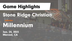 Stone Ridge Christian  vs Millennium Game Highlights - Jan. 24, 2023