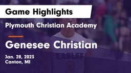 Plymouth Christian Academy  vs Genesee Christian Game Highlights - Jan. 28, 2023