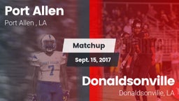 Matchup: Port Allen High vs. Donaldsonville  2017