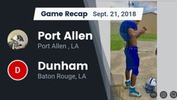Recap: Port Allen  vs. Dunham  2018