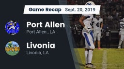 Recap: Port Allen  vs. Livonia  2019