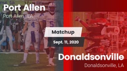 Matchup: Port Allen High vs. Donaldsonville  2020