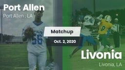 Matchup: Port Allen High vs. Livonia  2020