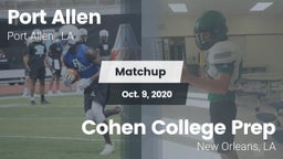 Matchup: Port Allen High vs. Cohen College Prep 2020