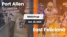 Matchup: Port Allen High vs. East Feliciana  2020