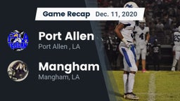 Recap: Port Allen  vs. Mangham  2020