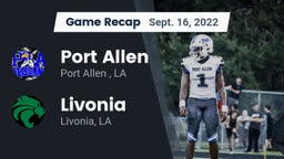 Recap: Port Allen  vs. Livonia  2022