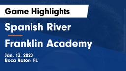 Spanish River  vs Franklin Academy Game Highlights - Jan. 13, 2020