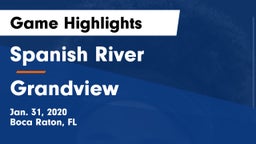 Spanish River  vs Grandview Game Highlights - Jan. 31, 2020