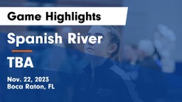 Spanish River  vs TBA Game Highlights - Nov. 22, 2023