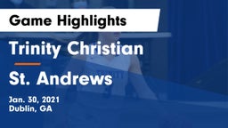 Trinity Christian  vs St. Andrews  Game Highlights - Jan. 30, 2021