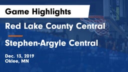 Red Lake County Central vs Stephen-Argyle Central  Game Highlights - Dec. 13, 2019