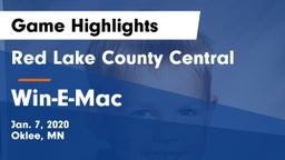 Red Lake County Central vs Win-E-Mac Game Highlights - Jan. 7, 2020
