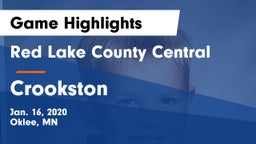 Red Lake County Central vs Crookston  Game Highlights - Jan. 16, 2020