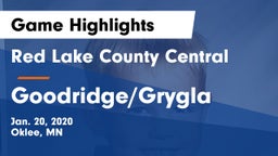 Red Lake County Central vs Goodridge/Grygla  Game Highlights - Jan. 20, 2020